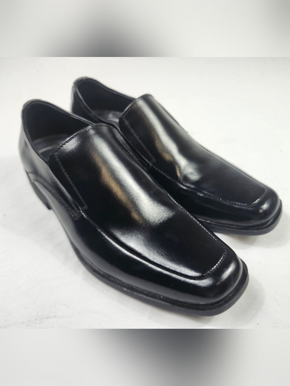 Stacy Adams Men's 8 M Black Leather Slip-On Loafers Dress Shoes